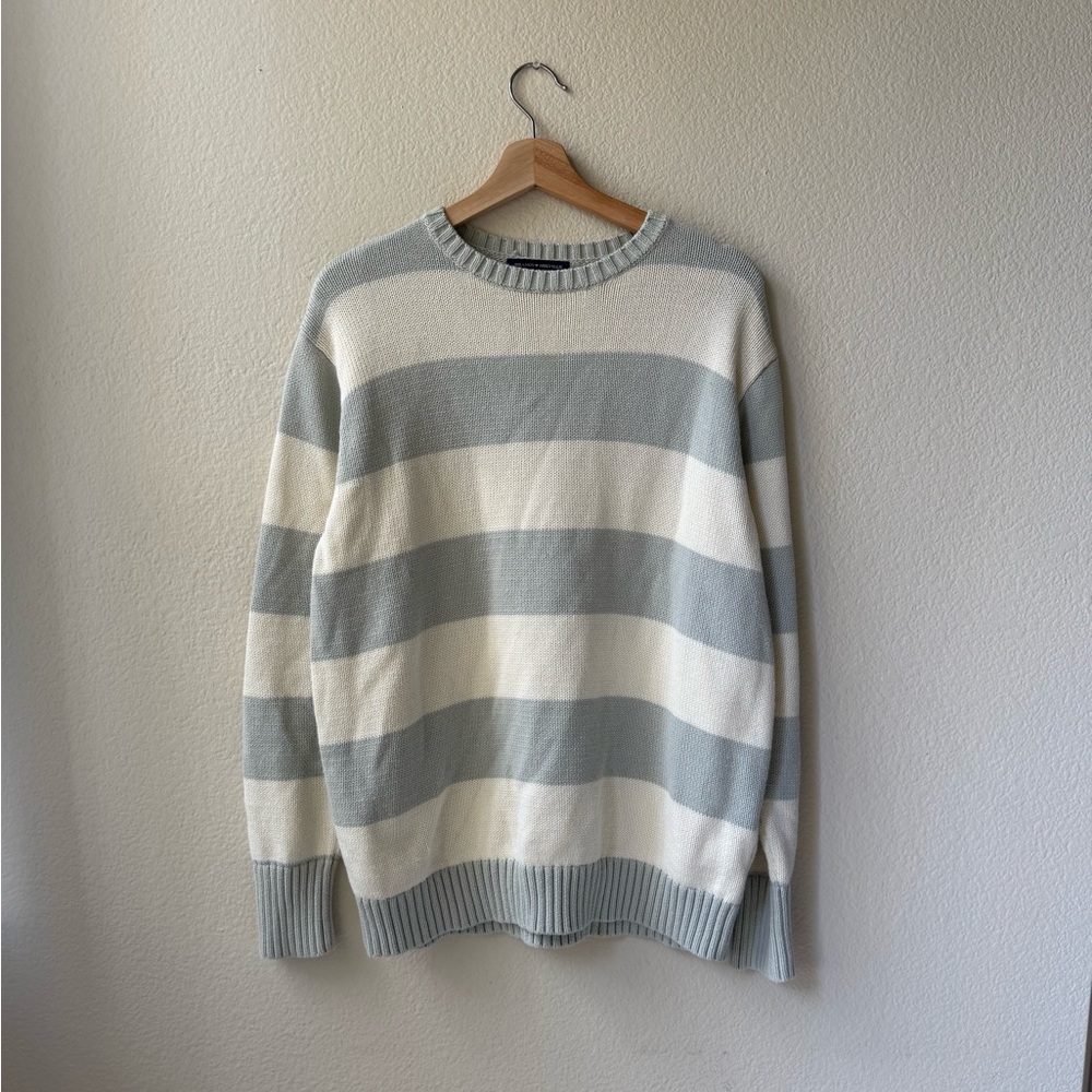 100 % cotton Brandy Melville Gray and White Striped Sweater